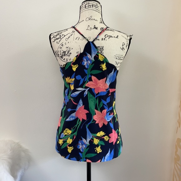 💕Beautiful Floral Scalloped Jcrew Spaghetti Top💕 - Picture 6 of 7